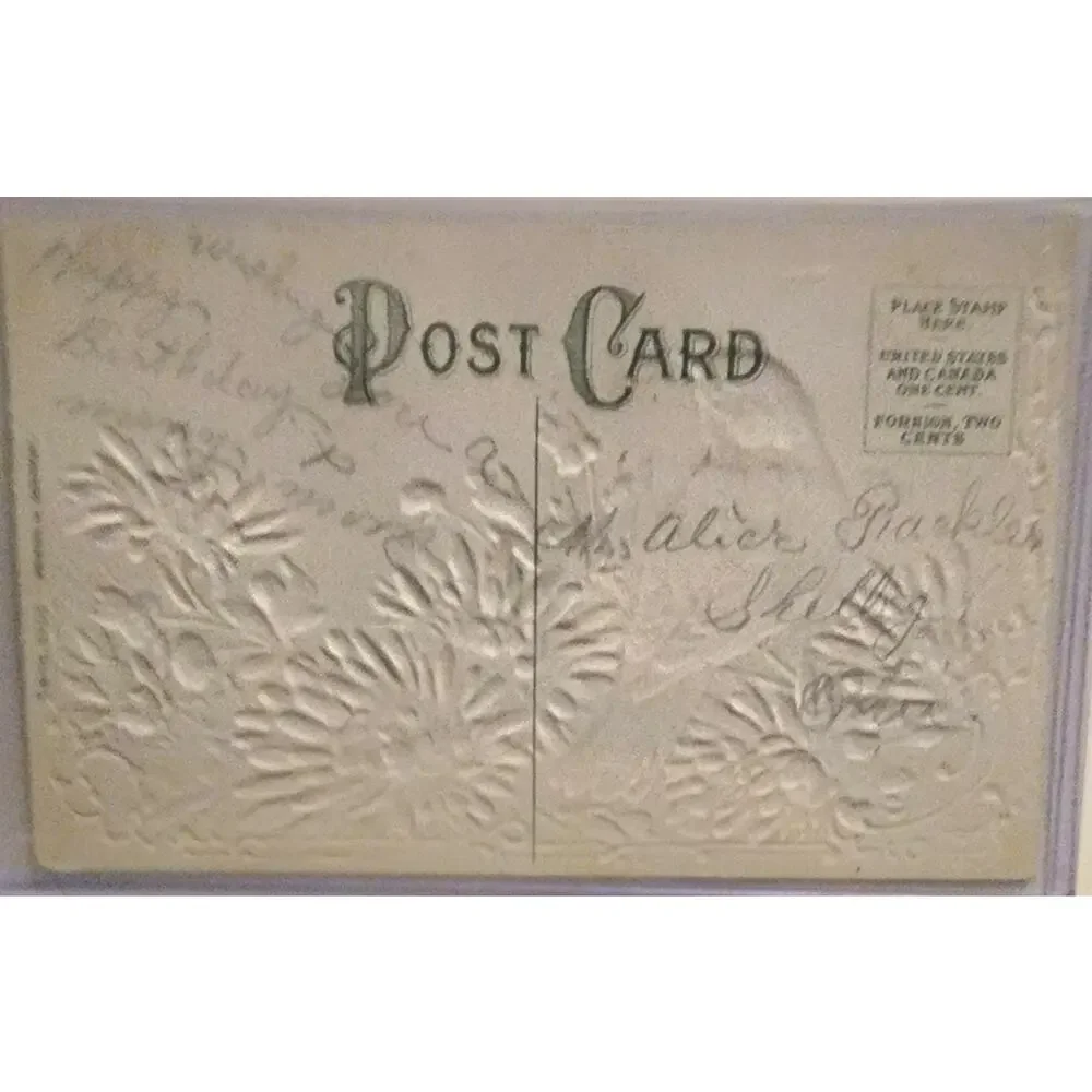 Lot Of Four Vintage Antique Embossed Postcards Flowers Birds Birthday